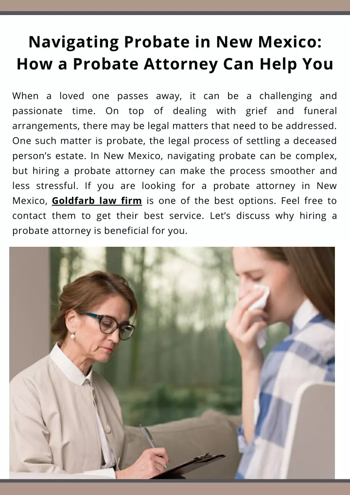Ppt Navigating Probate In New Mexico How A Probate Attorney Can Help You 1 Powerpoint 5104