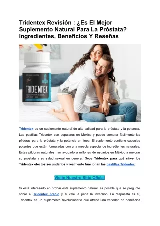 tridentex revisi n es el mejor suplemento natural
