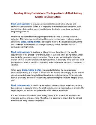 building strong foundations the importance