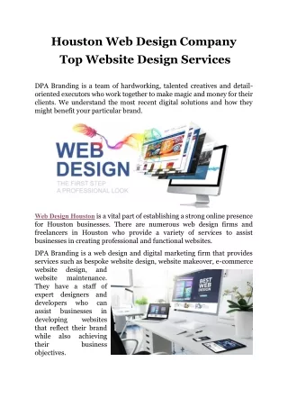 Houston Web Design Company - Top Website Design Services