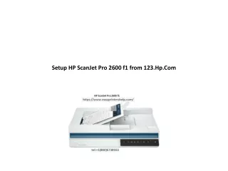setup hp scanjet pro 2600 f1 from 123 hp com