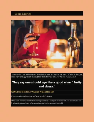 wine diaries