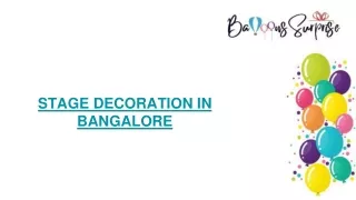 stage decoration in bangalore