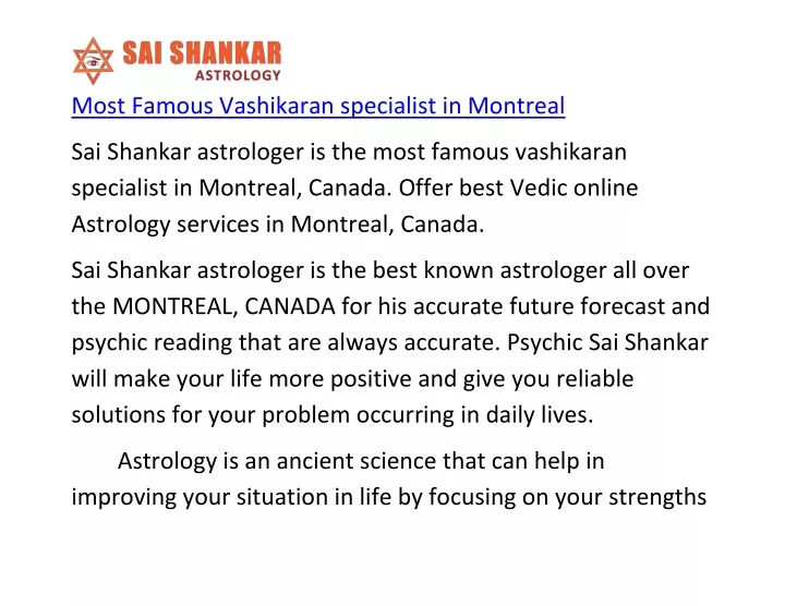 most famous vashikaran specialist in montreal