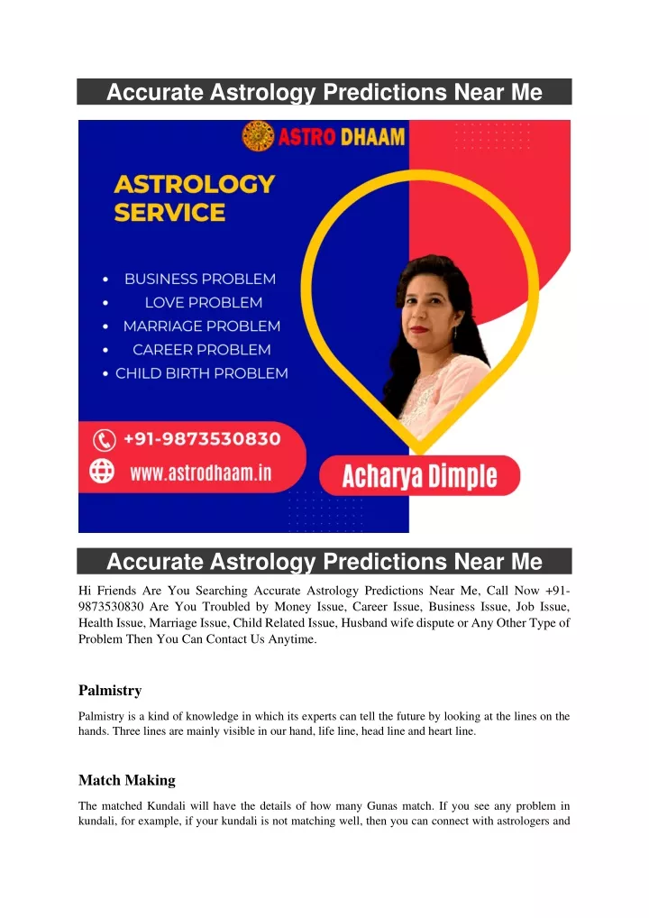 accurate astrology predictions near me