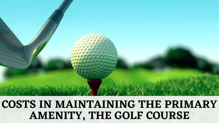 costs in maintaining the primary amenity the golf