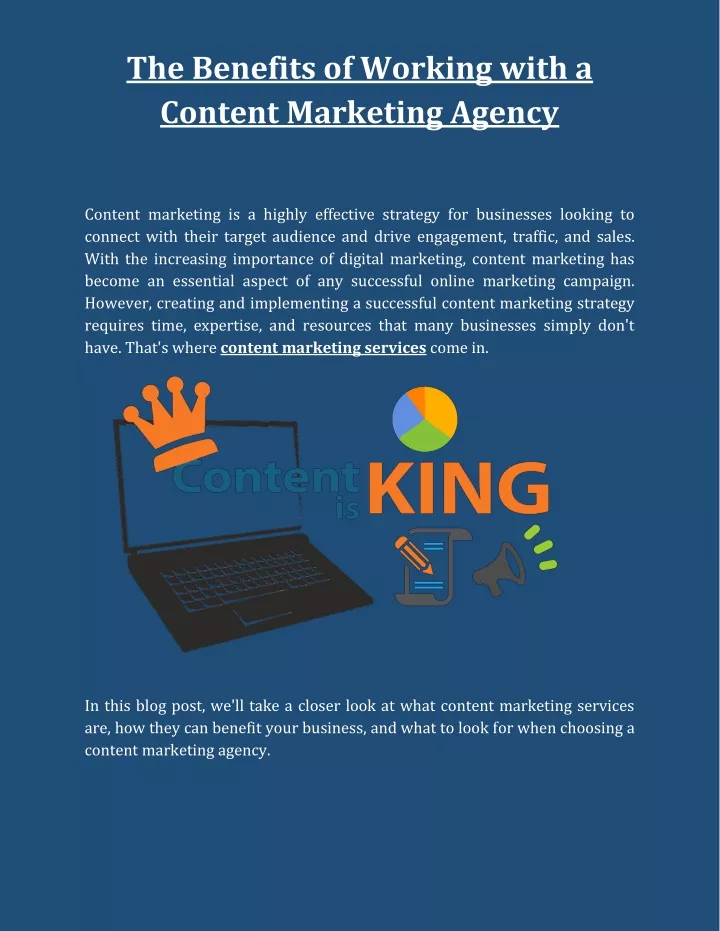 the benefits of working with a content marketing