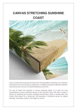 canvas stretching sunshine coast
