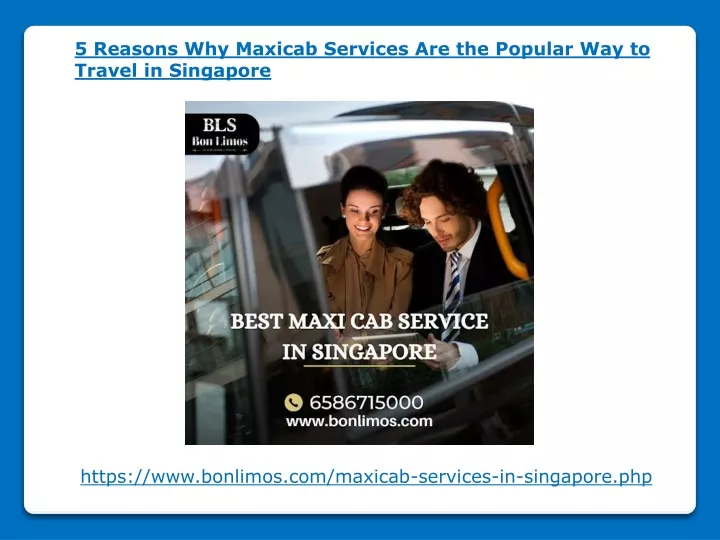 5 reasons why maxicab services are the popular