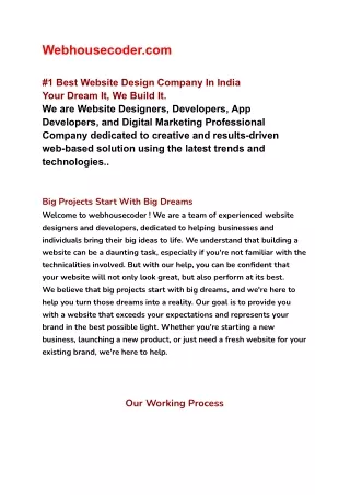 Best Website Design Company In India | Best Digital Marketing Company In India