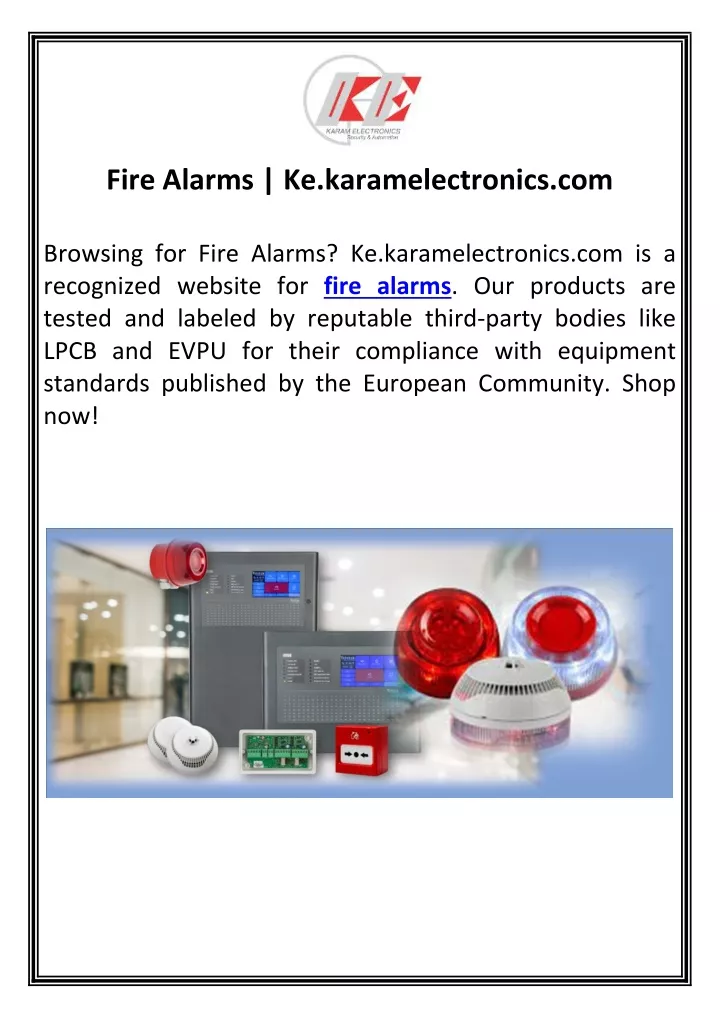 fire alarms ke karamelectronics com