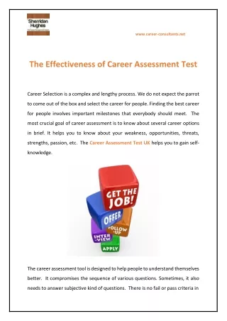 The Effectiveness of Career Assessment Test