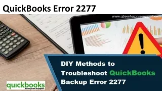 How to fix QuickBooks Error 2277?