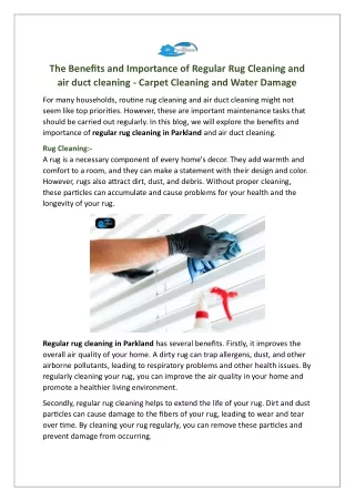 Florida air duct cleaning - Carpet Cleaning and Water Damage