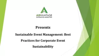 presents sustainable event management best