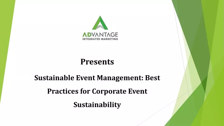 presents sustainable event management best