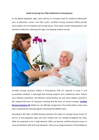 guide to earning your cna certification