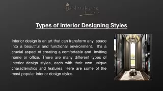 Types of Interior Designing Styles