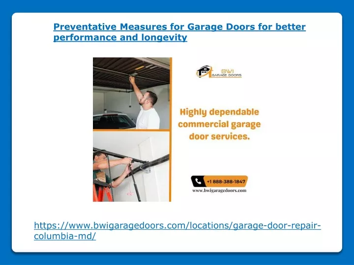 preventative measures for garage doors for better