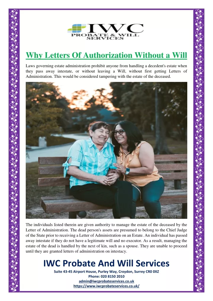 why letters of authorization without a will