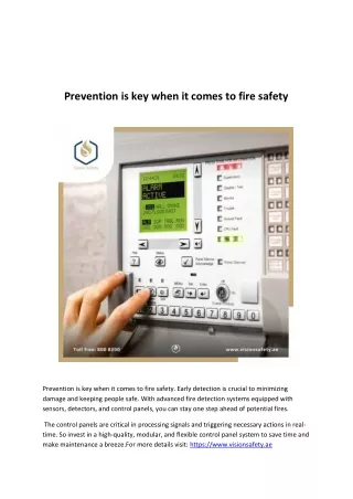Prevention is key when it comes to fire safety