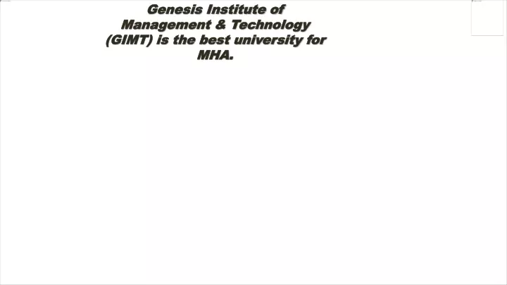 genesis institute of management technology gimt