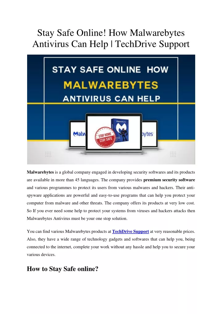 stay safe online how malwarebytes antivirus
