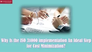 why is the iso 31000 implementation an ideal step