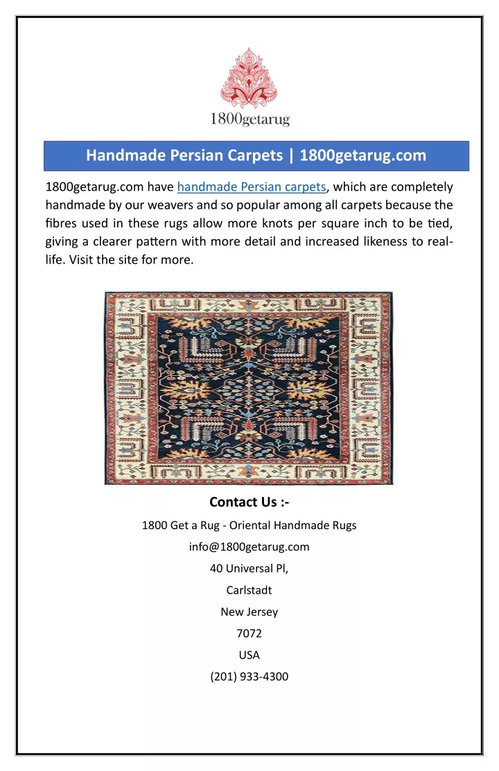 handmade persian carpets 1800getarug com