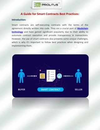 a guide for smart contracts best practices