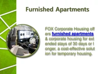 furnished apartments