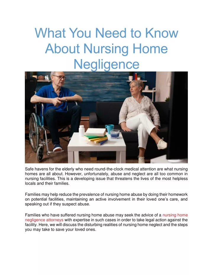 what you need to know about nursing home