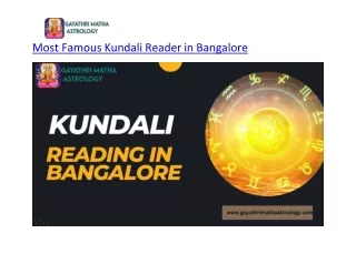 Most Famous Kundali Reader in Bangalore