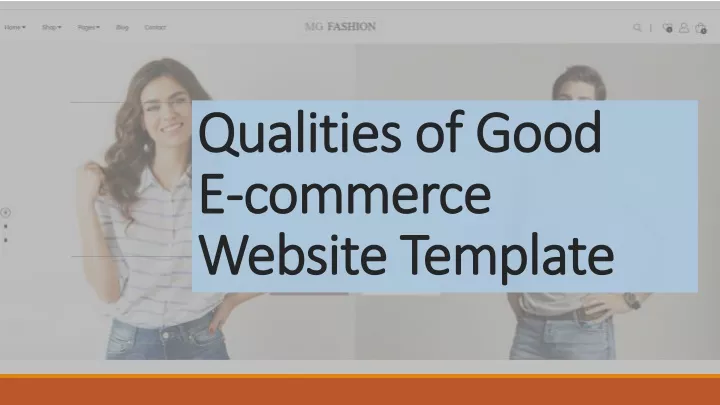 qualities of good e commerce website template