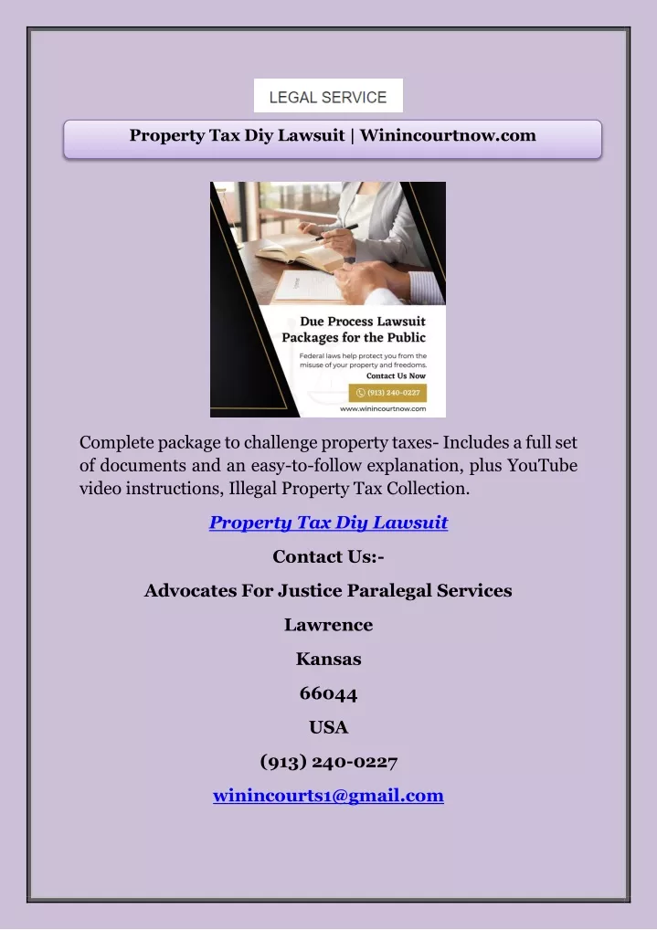 property tax diy lawsuit winincourtnow com
