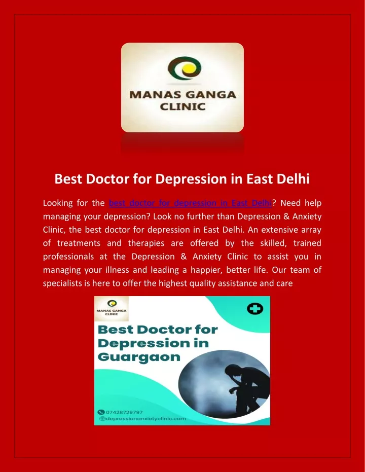 best doctor for depression in east delhi