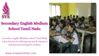 Senior Secondary Schools Tamil Nadu