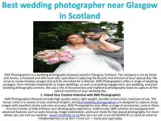 Best wedding photographer near Glasgow in Scotland PPT
