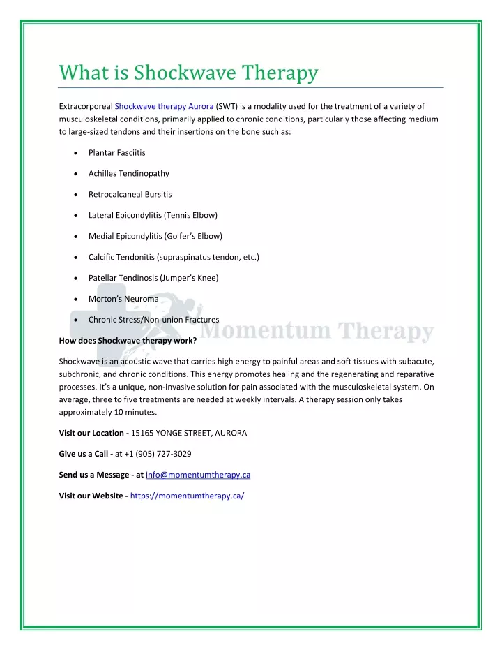 what is shockwave therapy