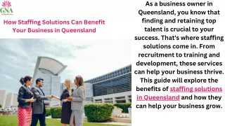 Staffing Solutions in Queensland