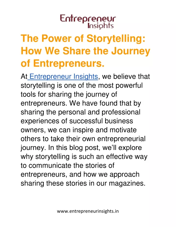 the power of storytelling how we share
