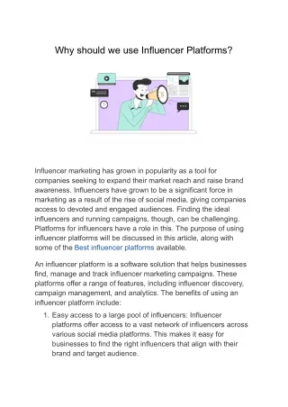 why should we use influencer platforms