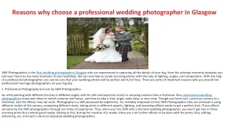 Reasons why choose a professional wedding photographer in ppt new other