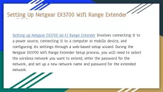 Setting Up Netgear EX3700 Wifi Range Extender