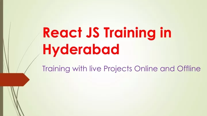 react js training in hyderabad