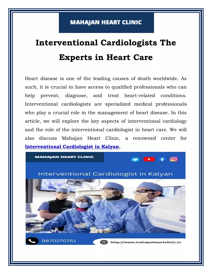 interventional cardiologists the