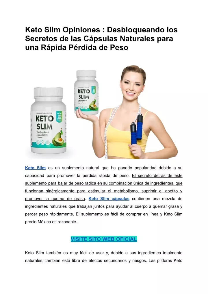 keto slim opiniones desbloqueando los secretos