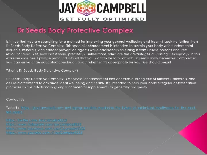 dr seeds body protective complex