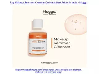 Buy Makeup Remover Cleanser Online at Best Prices in India - Muggu