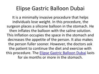 elipse gastric balloon dubai